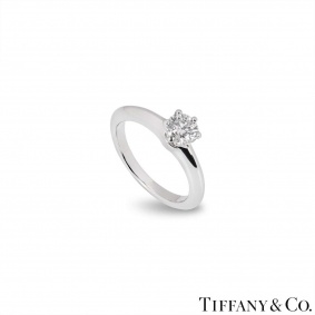 Tiffany & Co. Round Brilliant Cut Diamond Ring 0.60ct F/SI1